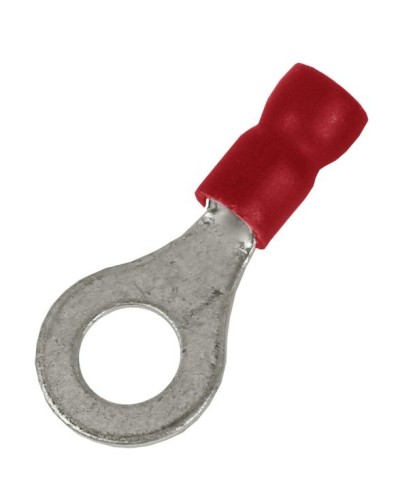 Наконечник НКИ 0,25-1,5 М4 (D4,3мм) с отверстием под винт (100 шт) (2A4P-EE-PVC). Наконечник с отверстием под винт и изолированным фланцем ПВХ. ДКС в Красноярске