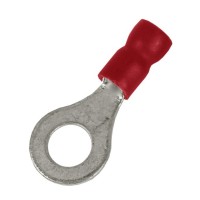 Наконечник НКИ 0,25-1,5 М5 (D5,3мм) с отверстием под винт (100 шт) (2A5P-EE-PVC). Наконечник с отверстием под винт и изолированным фланцем ПВХ. ДКС