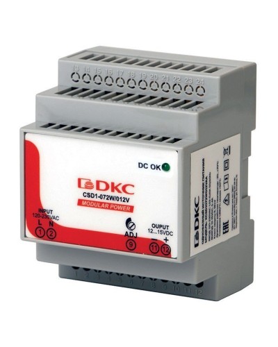 Источник питания однофазный, 72Вт, 3А, 24В (XCSD1072W024VAA). Источник питания  MODULAR POWER однофазный. ДКС в Красноярске