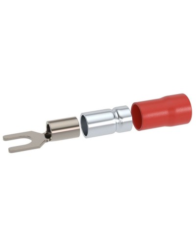 Наконечник вилочный НВИ 0,25-1,5 М5 (D5,3мм) (100 шт) (2A15P-DS-PVC). Наконечник вилочный с изолированным фланцем ПВХ, двойная гильза. ДКС в Красноярске