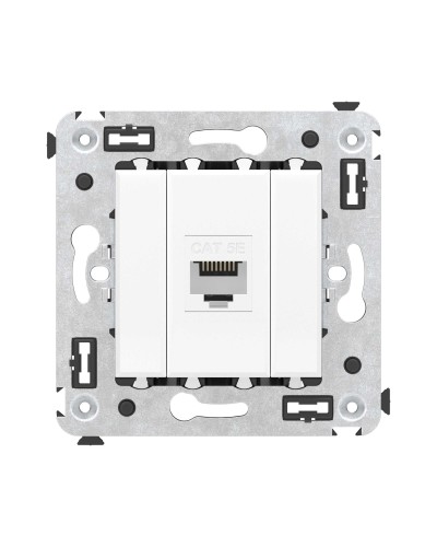Розетка RJ-45 в стену, кат.5E, Avanti, одинарная, белое облако (4400663). Розетка компьютерная. ДКС в Красноярске