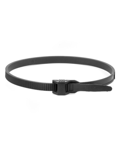 Хомут 9х300 P6.6 черный (100шт) (26502SR). Хомут с плоским замком. ДКС в Красноярске