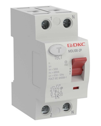 YON MAX MDL100 ВДТ, 2P, 30mA, 25A, АС (MDL100-2P2-25-AC). Автоматический выключатель дифференциальный (УЗО). ДКС в Красноярске