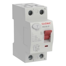 YON MAX MDL100 ВДТ, 2P, 10mA, 25A, АС (MDL100-2P1-25-AC). Автоматический выключатель дифференциальный (УЗО). ДКС