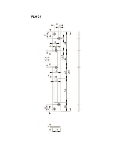 FLH24. Запорная планка длинная. dormakaba в Красноярске