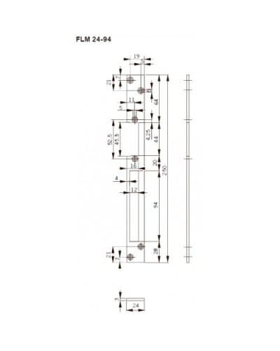 FLH24-94. Запорная планка длинная. dormakaba в Красноярске