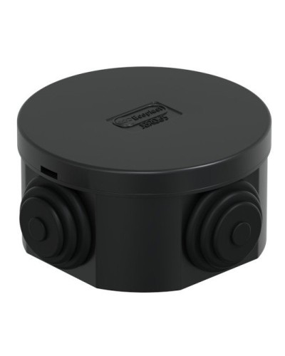 Коробка JBR065 D=65х35, 4 вых., IP44, черная (44004BL-1). Коробка монтажная. Экопласт в Красноярске