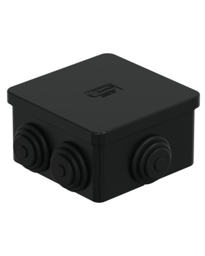 Коробка JBS070 70х70х40, 6 вых., IP44, черная (44056BL-1). Коробка монтажная. Экопласт в Красноярске