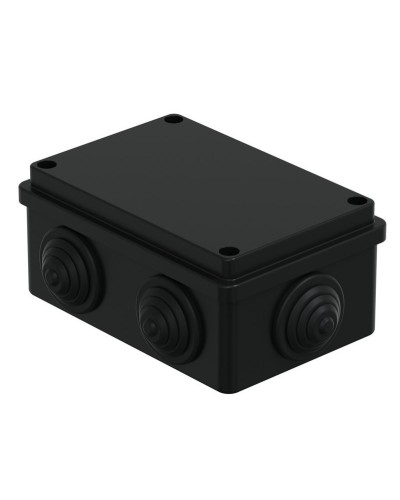 Коробка JBS120 120х80х50, 6 вых., IP55, черная (44008BL-1). Коробка монтажная. Экопласт в Красноярске