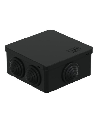 Коробка JBS101 100х100х55, 6 вых., IP55, черная (44037BL-1). Коробка монтажная. Экопласт в Красноярске