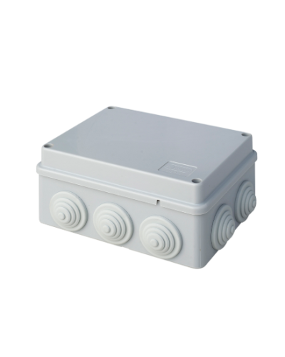 Коробка JBS150 150х110х70, 10 вых., 5P (1,5…6мм²) серая (43029HF-GR). Коробка монтажная, огнестойкая, без галогена. Экопласт в Красноярске