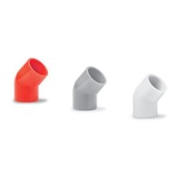 Ecoplast поворот 45гр., для аспирационной системы D25, АБС, белый (10 шт) (49225-10W). Поворот для аспирационной системы. Экопласт