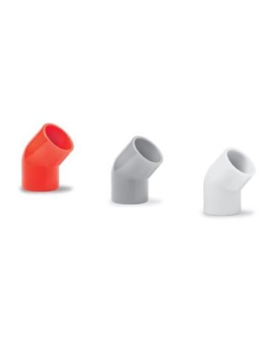 Ecoplast поворот 45гр., для аспирационной системы D25, АБС, белый (10 шт) (49225-10W). Поворот для аспирационной системы. Экопласт в Красноярске