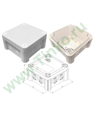 КМ-1212(П)-IP66(БВ). Коробка монтажная. Гефест в Красноярске