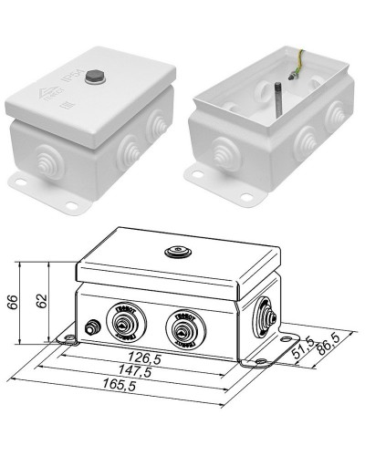 КМ IP55-0812 (без DIN рейки). Коробка монтажная электротехническая. Гефест в Красноярске