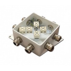 КМ-О (10к*10,0)-IP66-120х120, пять вводов: Коробка монтажная огнестойкая