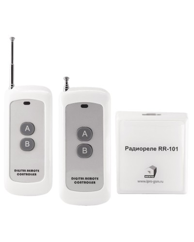 RR-101 + 2 пульта, 250-950 метров, двойное питание 12В и 220В. Комплект радиореле. ИПРо в Красноярске