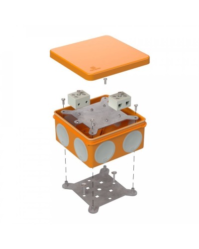 Коробка огнестойкая 60-0300-FR6.0-4 Е15-Е120 100х100х50. Коробка огнестойкая для открытой установки. Промрукав в Красноярске