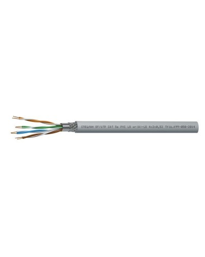 СПЕЦЛАН SF/UTP Cat 5e PVC LSнг(А)-LS 4х2х0,52. Кабель «витая пара» (LAN) для структурированных систем связи. Спецкабель в Красноярске