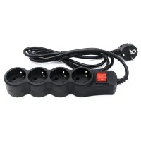 SP4B-150. Сетевой фильтр 4 розетки, 5м, черный. 5bites