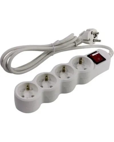 SP4W-130. Сетевой фильтр 4 розетки, 3м, белый. 5bites в Красноярске