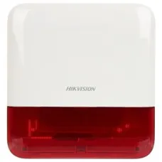 DS-PS1-E-WE Red Indicator. Оповещатель свето-звуковой радиоканальный уличный. AX PRO Hikvision