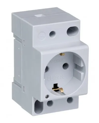 Розетка модульная РМ-102 2P+PEN 16A 220В (18012DEK). Розетка модульная на DIN-рейку. DEKraft в Красноярске