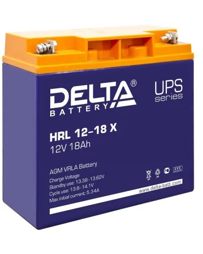Delta HRL 12-18 X. Аккумулятор герметичный свинцово-кислотный. Delta в Красноярске