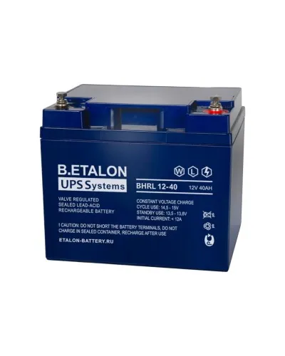 B.ETALON BHRL 12-40. Аккумулятор герметичный свинцово-кислотный. ETALON в Красноярске