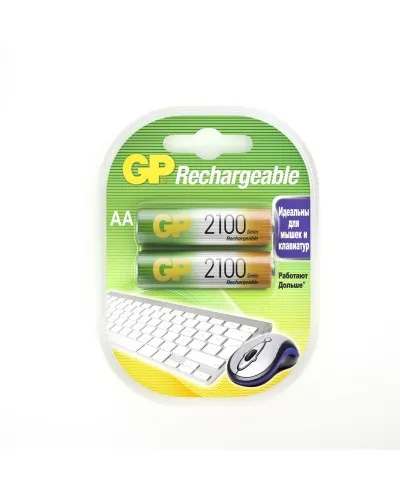 GP 210AAHC AA (GP 210AAHC-2DECRC2), упак. 2 шт.. Перезаряжаемые аккумуляторы. GP Batteries в Красноярске