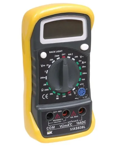 Мультиметр цифровой Master MAS838L (TMD-3L-838). Мультиметр цифровой. IEK в Красноярске