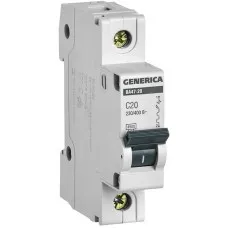GENERICA ВА47-29 1P C 20А 4,5кА (MVA25-1-020-C). Автоматический выключатель. IEK