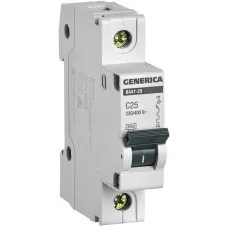 GENERICA ВА47-29 1P C 25А 4,5кА (MVA25-1-025-C). Автоматический выключатель. IEK