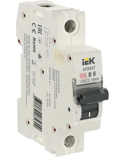 M06N 1P B 6А 6кА ARMAT (AR-M06N-1-B006). Автоматический выключатель. IEK в Красноярске