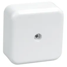 Коробка распаячная КМ41206-01 50х50х20 открытой проводки (4 клеммы 3 мм²) белая (UKO10-050-050-020-K01). Коробка распаячная безгалогенная (HF). IEK