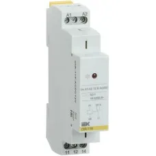 Реле промежуточное модульное OIR 1 контакт 16А 12В AC/DC (OIR-116-ACDC12V). Реле промежуточное модульное. IEK
