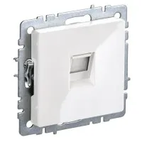 Розетка RJ45 РК10-БрБ кат.5E, белая BRITE (BR-K10-1-K01). Розетка компьютерная. IEK