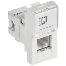 Розетка RJ45 кат.6 PRIMER РКИ-10-00-П-6 белый IEK (PR-KK40D-RI-0-1-C06U-K01). Розетка RJ-45. IEK