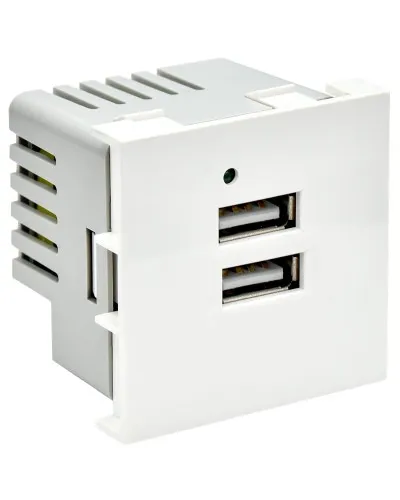 Розетка USB A+A 4,2А PRIMER РКЮ-23-40-П белый IEK PR-KK40D-RU-0-2-AA-K01). Розетка USB. IEK в Красноярске