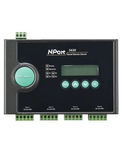 NPort 5430. 4-портовый асинхронный сервер. MOXA в Красноярске