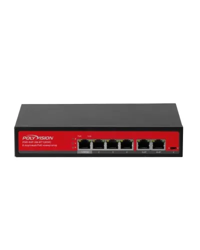 PND-04P-2M-BT1 (65W). Коммутатор неуправляемый 6-портовый с функцией PoE. Polyvision в Красноярске