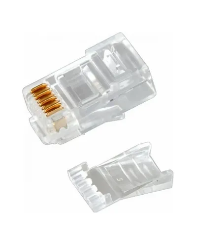 Разъем RJ-45(8P8C) под витую пару, UTP, CAT 6, с вставкой REXANT (05-1031). Разъем RJ-45. Rexant в Красноярске