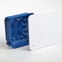 Коробка TYCO 100х100х45 (10160). Коробка ответвительная с крышкой для скрытого монтажа. RuVinil