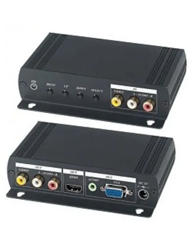 AD001HH. Преобразователь композитного видео и аудиосигналов в VGA и HDMI. SC&T в Красноярске
