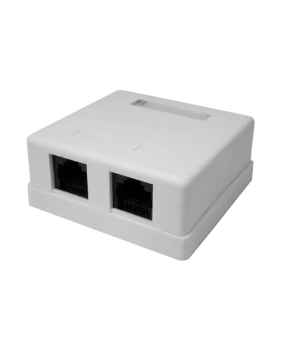 Розетка настенная RJ-45, 8P8C, Cat.5e, 2 порта UTP (10-0309): Компьютерная розетка в Красноярске