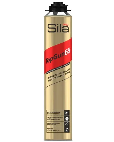 Пена монтажная Sila Pro TopGun 65, 875 мл. Пена монтажная. Sila в Красноярске