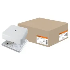 Коробка КР 75х75х20 ОП с клеммной колодкой, белая, IP40 (SQ1401-0204). Распаячная коробка. TDM ЕLECTRIC