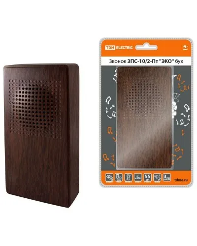 ЗПС-10/2-Пт ЭКО бук, птичка, без кнопки, AC 230V (SQ1901-0027). Звонок проводной. TDM ЕLECTRIC в Красноярске