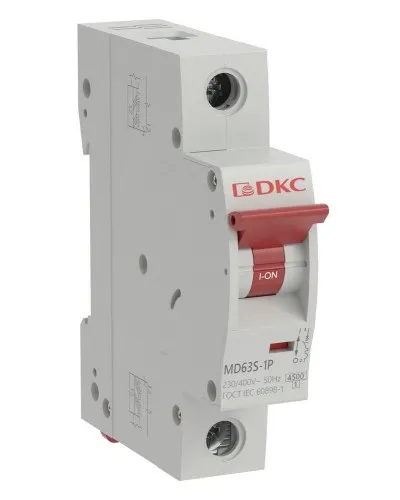 YON max MD63S 1P 25А 4,5кА C (MD63S-1PC25). Автоматический выключатель. ДКС в Красноярске