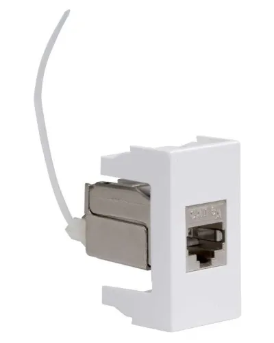 Розетка RJ-45 Viva 1 модуль кат.6A белая (45078). Розетка компьютерная экранированная с одним разъёмом. ДКС в Красноярске